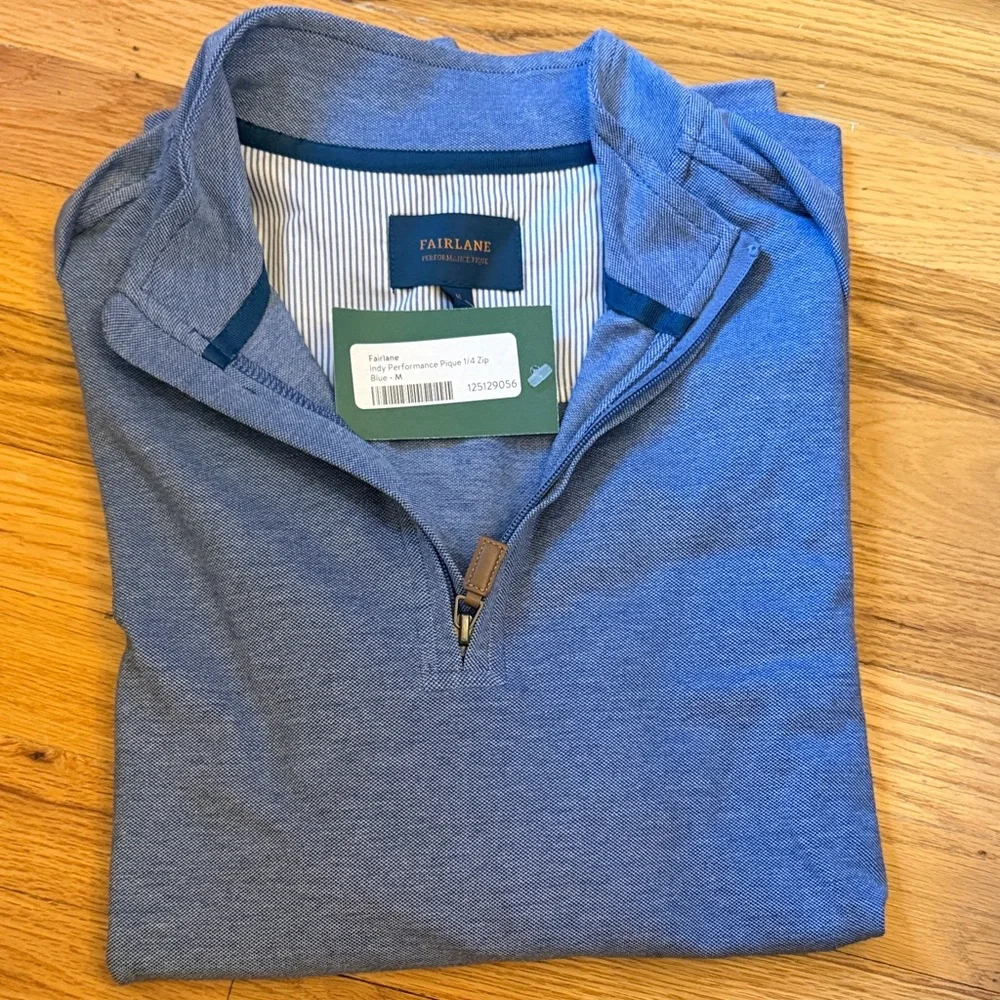 Men's Blue Quarter-Zip Pullover